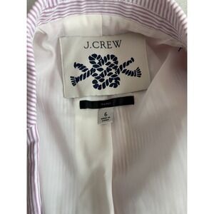 J.‎ Crew 365 Parke pink striped stretch seersucker blazer sz 6 W/pink Striped